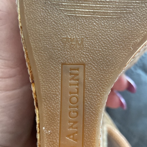 Enzo Angiini straw high heels espadrilles women’s size 7.5M - Picture 6 of 7